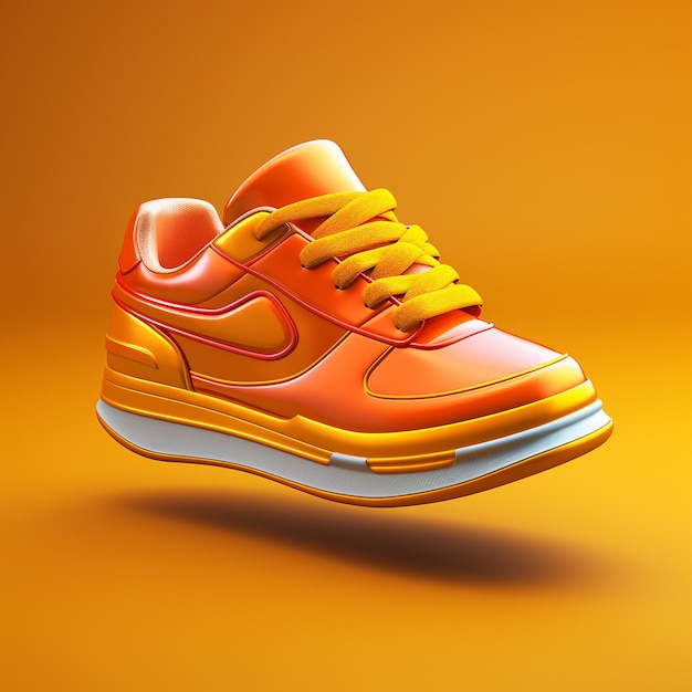 3D Shoe Icon Footwear and Fashion Accessory isometric isolated render