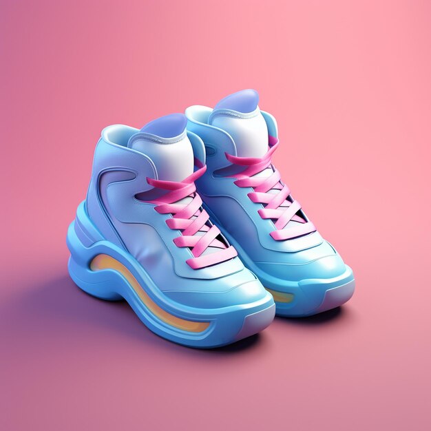 3D Shoes Icon Footwear and Fashion Accessory isometric isolated render