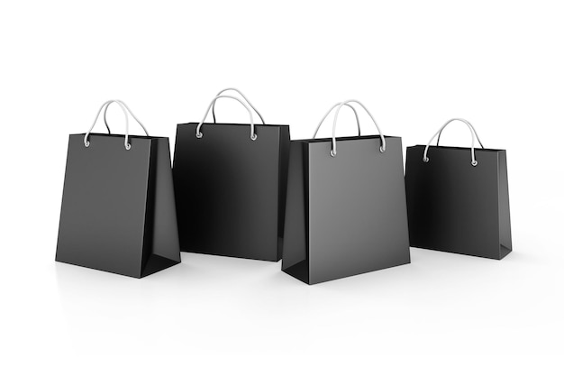 3d shopping bags sale concept