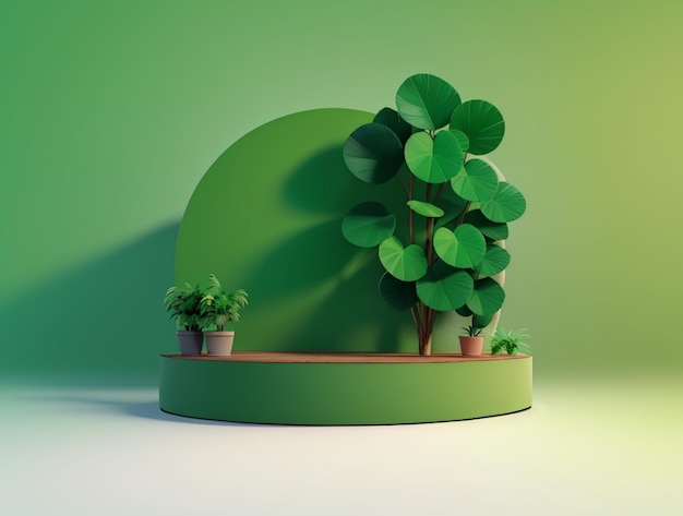 3D simulation platform for presenting green naturally decorated products