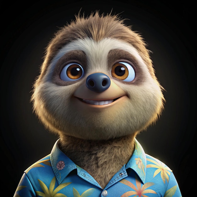 3D Sloths Animal cartoon character