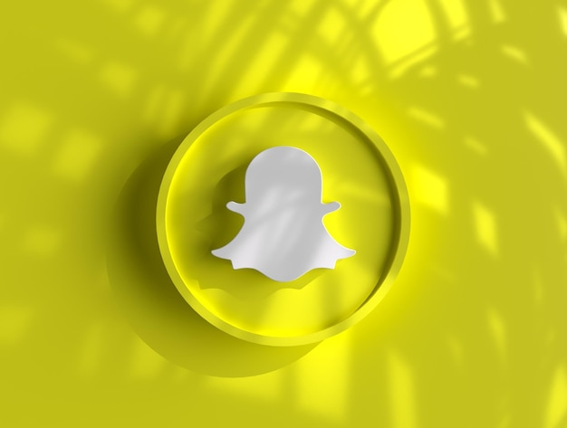 3d snapchat logo background design social media