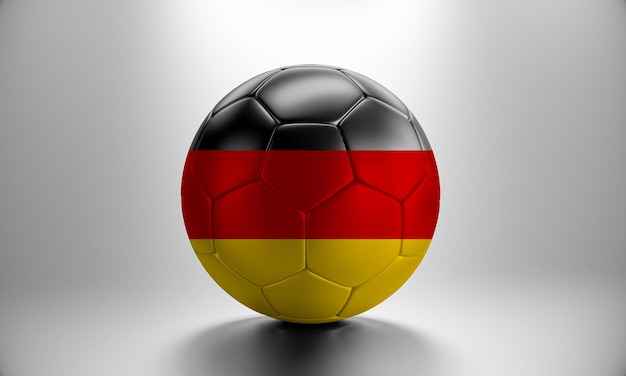 3d soccer ball with Germany country flag. Football ball with Germany flag