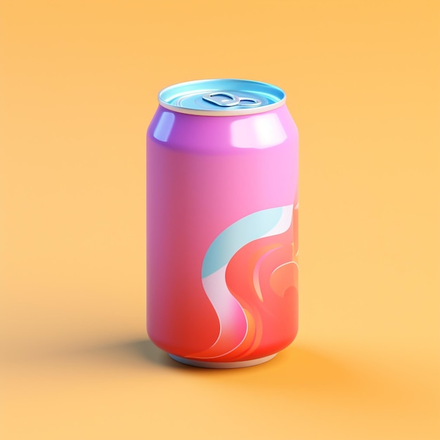 3D Soda Icon Beverage and Carbonated Drink Illustration Logo