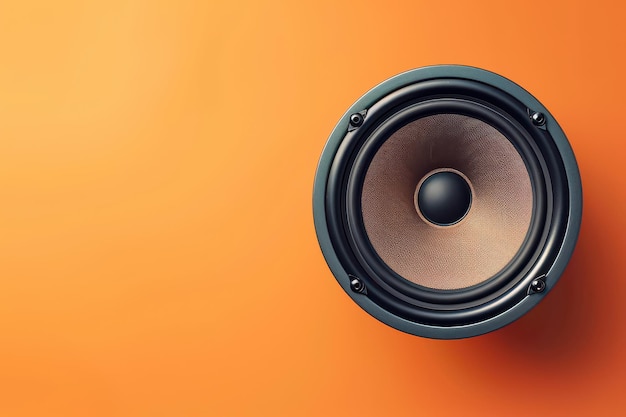 Photo 3d speaker isolated on solid background