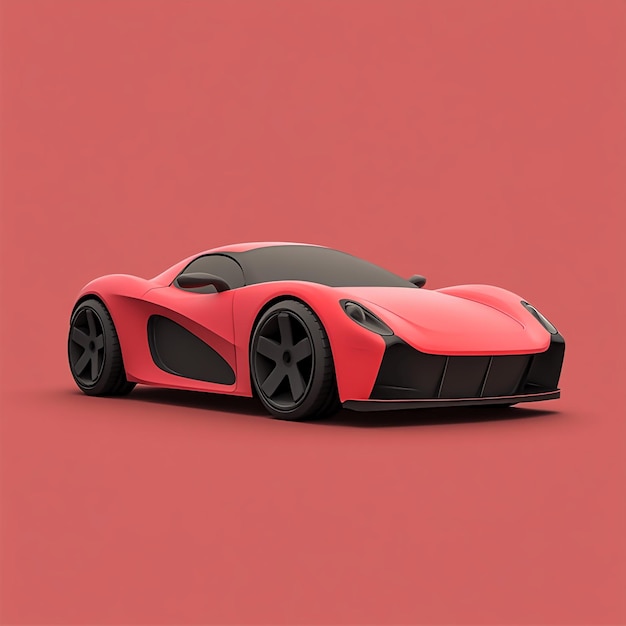 Photo 3d sports car icon high performance vehicle for speed illustration logo