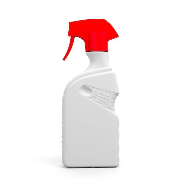 3d spray bottle on white background