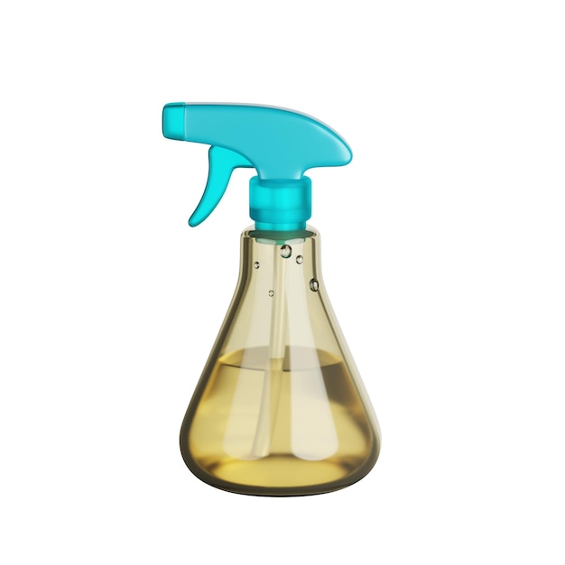 3d spray bottle with white background