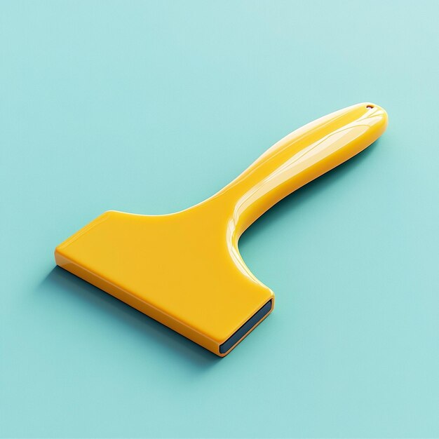 Photo 3d squeegee icon cleaning and maintenance tool illustration logo