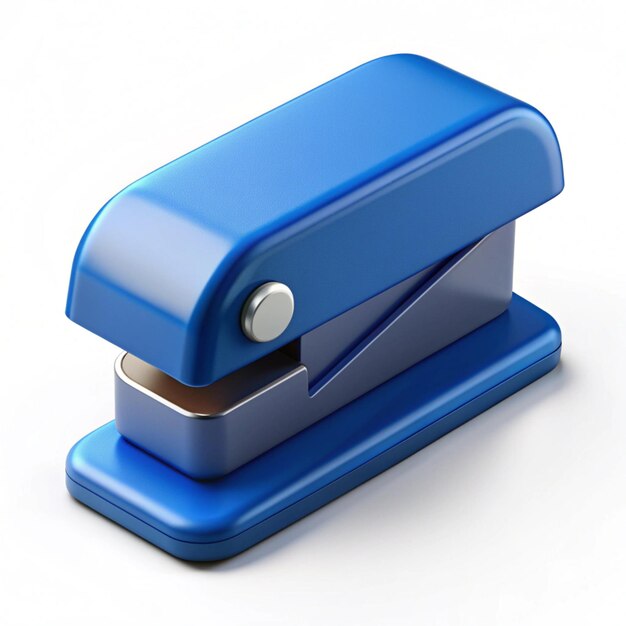 3D Stapler icon isolated on white background Office stapler for stapling paper Can be used for many purposes Trendy and modern vector in 3d style