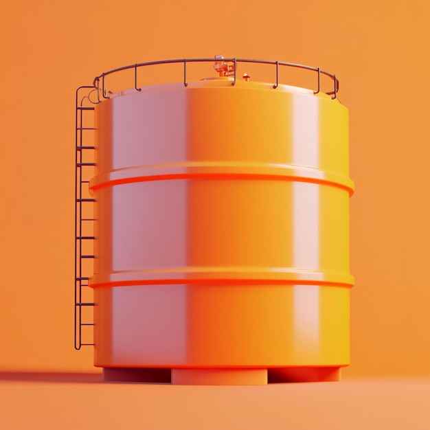 Photo 3d storage tank icon large container for liquids illustration logo