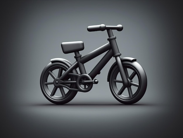 3d style Bike app icon isolated on colorful background Generative AI