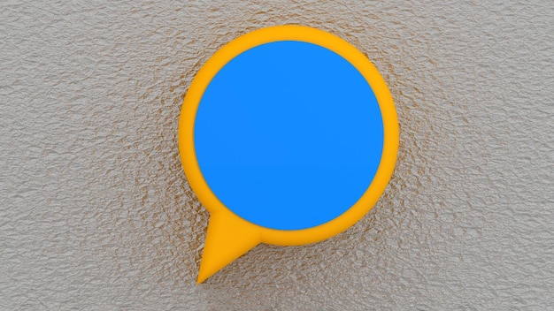 3d template speech bubble