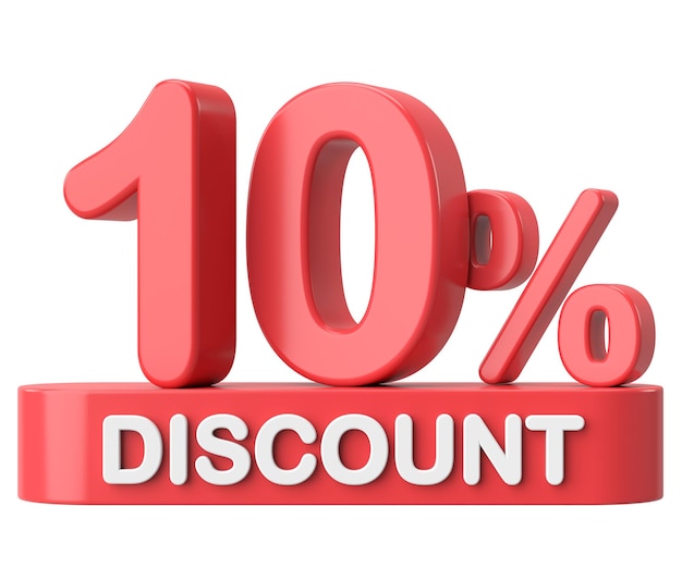 3D ten percent discount 10 discount 10 sale