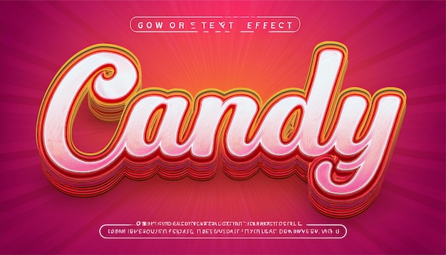 3D text style effect design