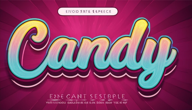 3D text style effect design