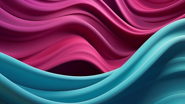 3D textured in turquoise and magenta Generative AI