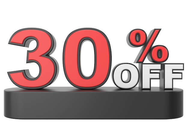 3D thirty percent off 30 off 30 sale