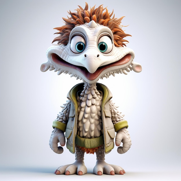 A 3d toon animal funny character