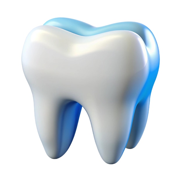 Photo 3d tooth illustration for stomatology and dentistry