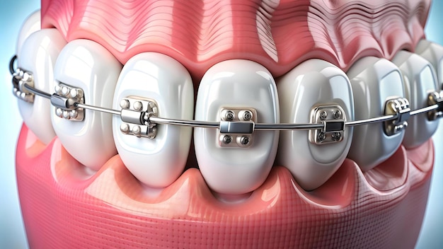 3D Tooth with braces