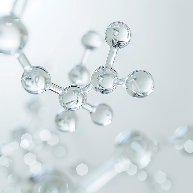 3d transparent molecule model