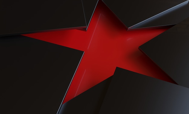 3d triangle make star shape background