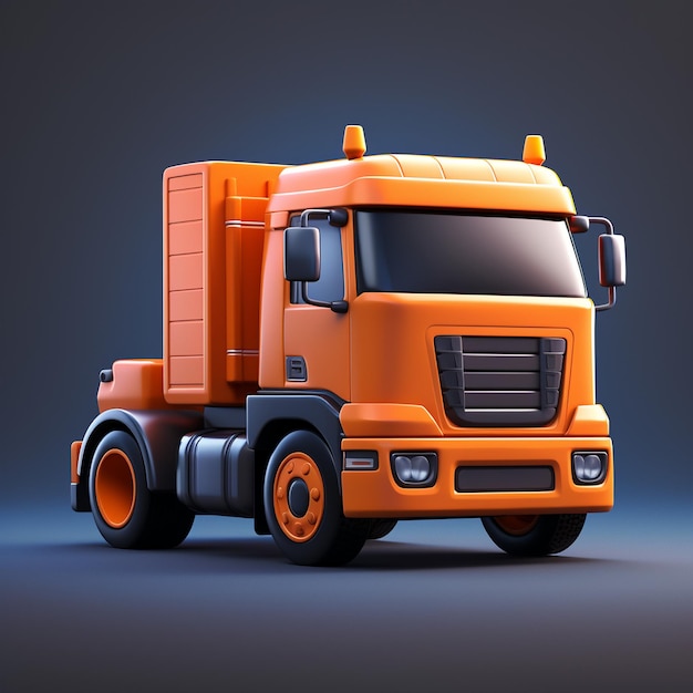 3D Truck Icon Automotive and Transport logo illustration