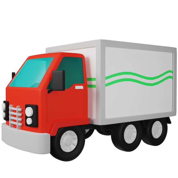 3d truck illustration design photo