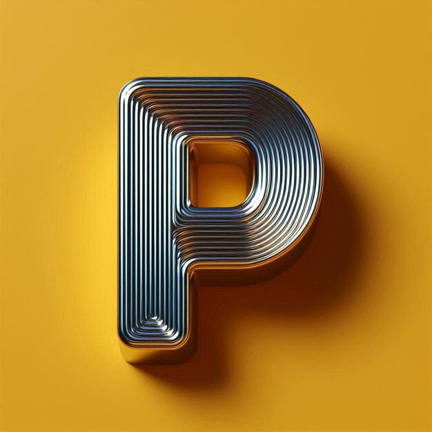 3d typography of the letter A to Z