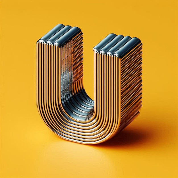 3d typography of the letter A to Z