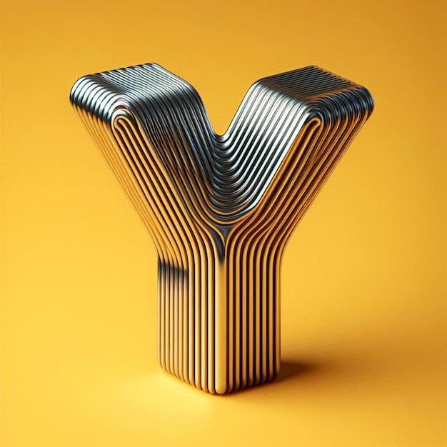 3d typography of the letter A to Z