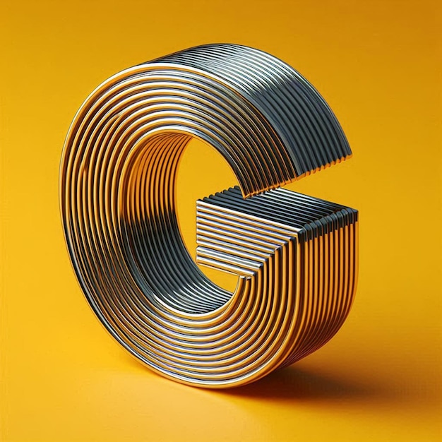 3d typography of the letter A to Z