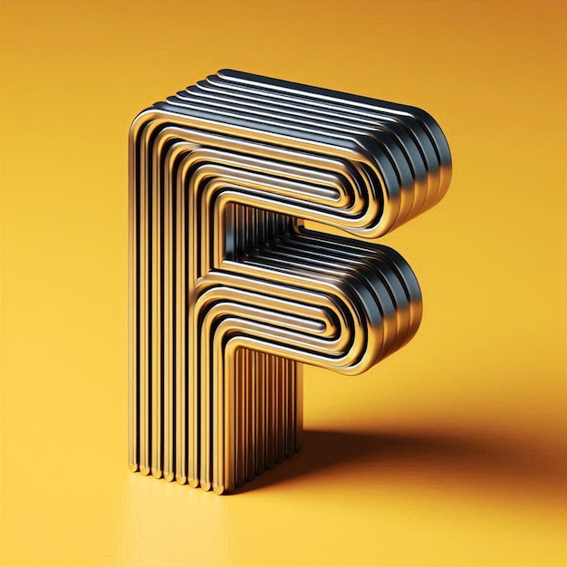 3d typography of the letter A to Z