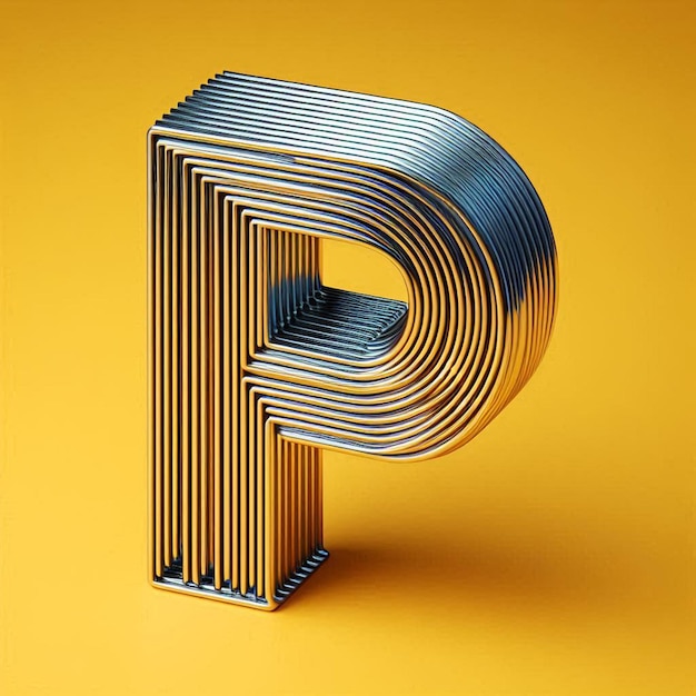 3d typography of the letter A to Z