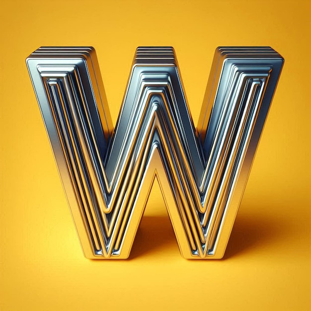 3d typography of the letter A to Z