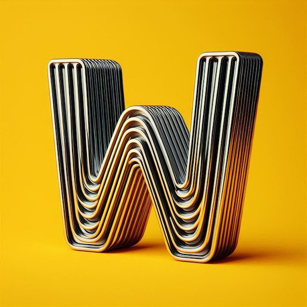 Photo 3d typography of the letter a to z