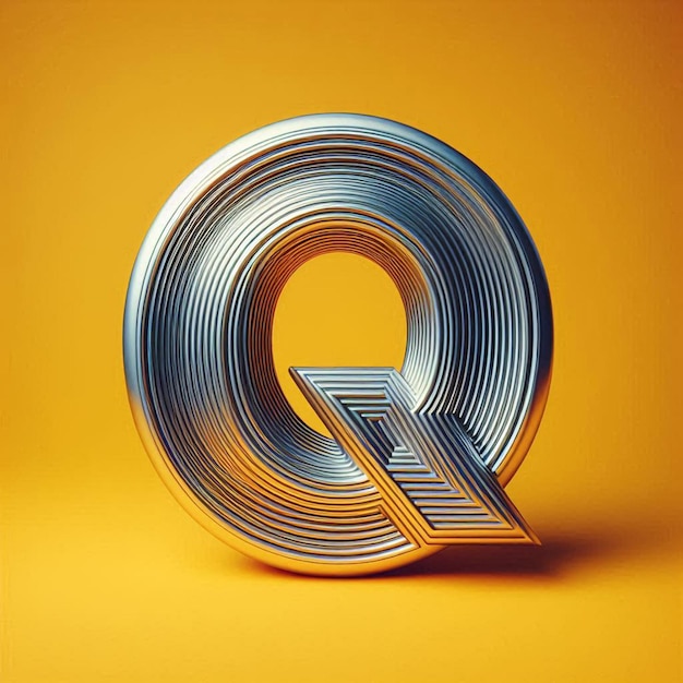 3d typography of the letter A to Z