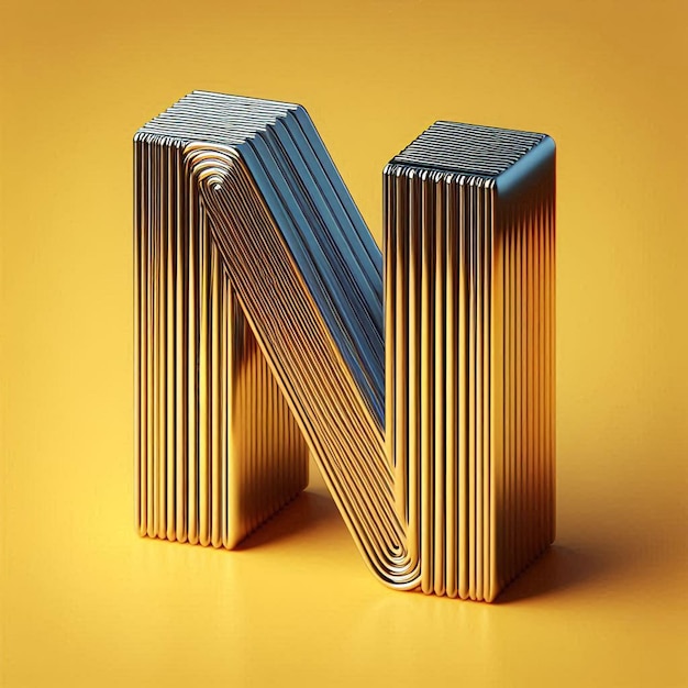 Photo 3d typography of the letter a to z