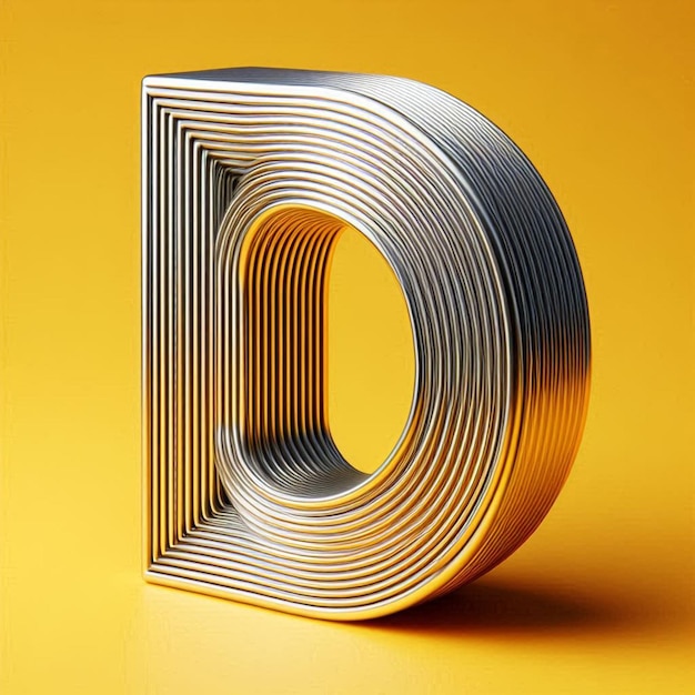 3d typography of the letter A to Z