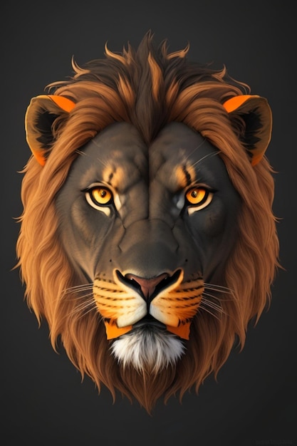 3D UltraRealistic Lion Icon