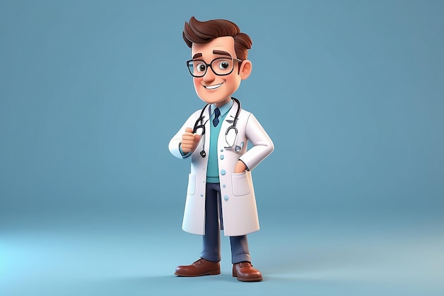 Photo 3d vector cartoon doctor character illustration