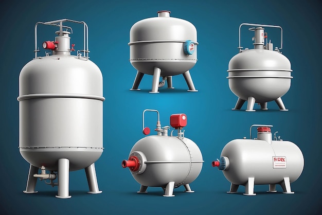 3d Vector natural gas tank Used for cooking and various industries consumable and energy economy concept Eps 10 Vector