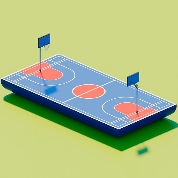 3d view of basketball essentials