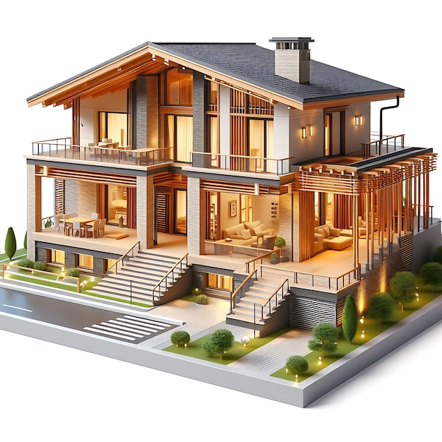 3d view of house bullding model