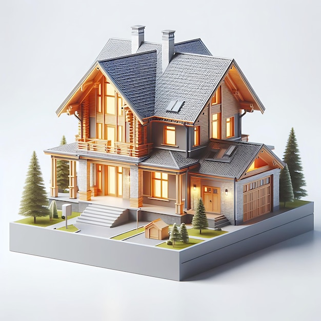 3d view of house bullding model