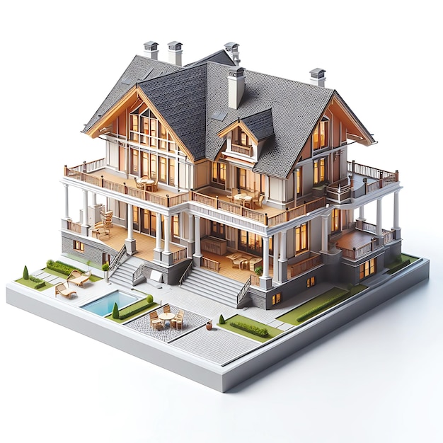 3d view of house bullding model