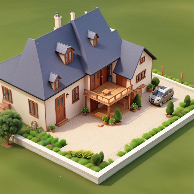 3D view of house model