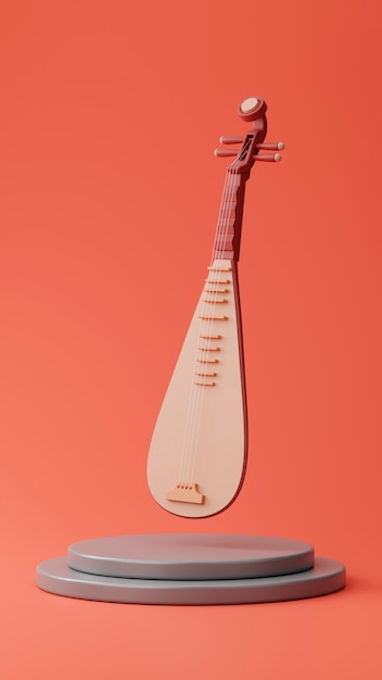 3d view of musical instrument