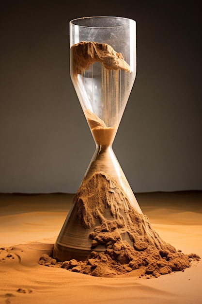 a 3D visualization of an hourglass with water instead of sand